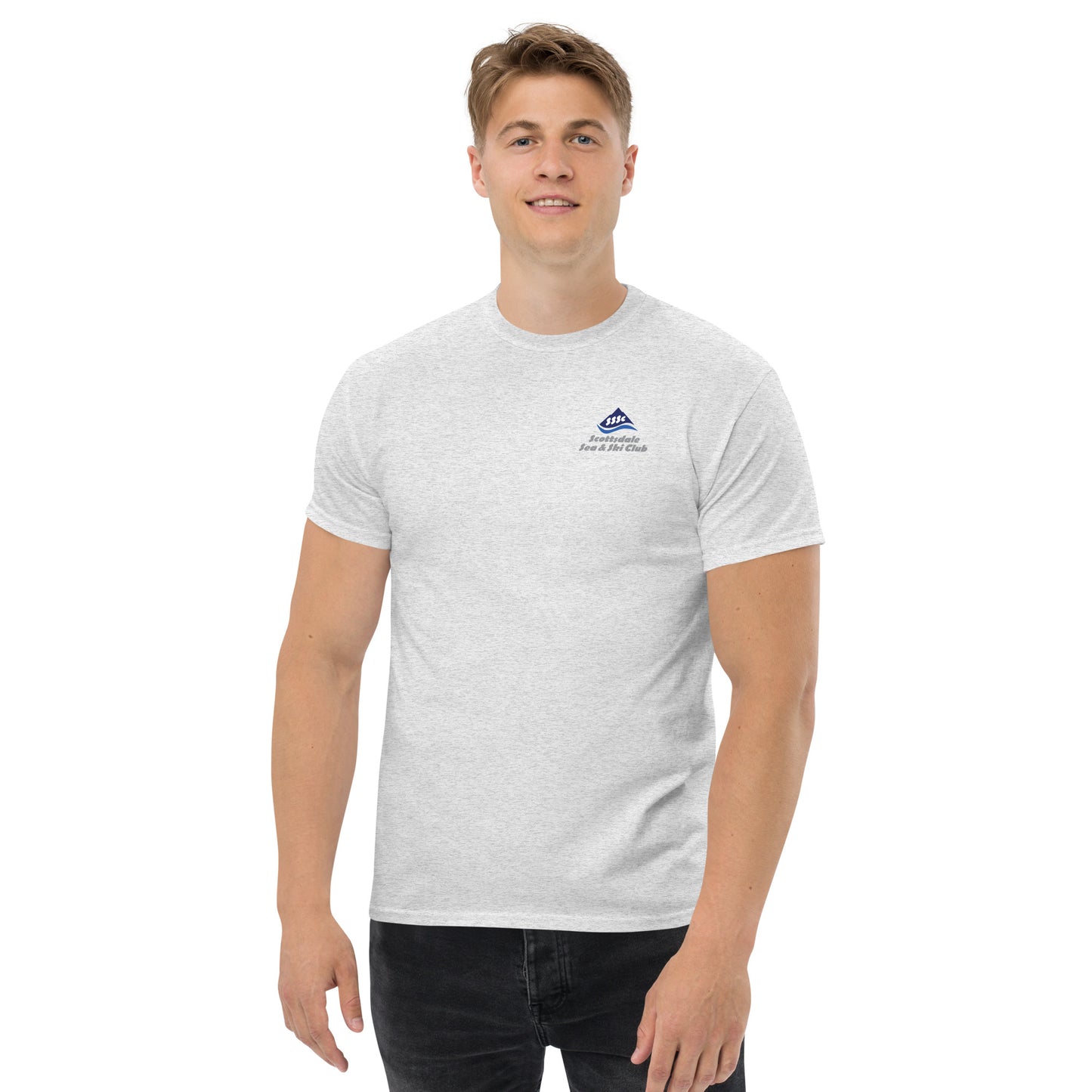 SSASC0125 - 01001 Unisex Classic Tee with Sleeve Logo