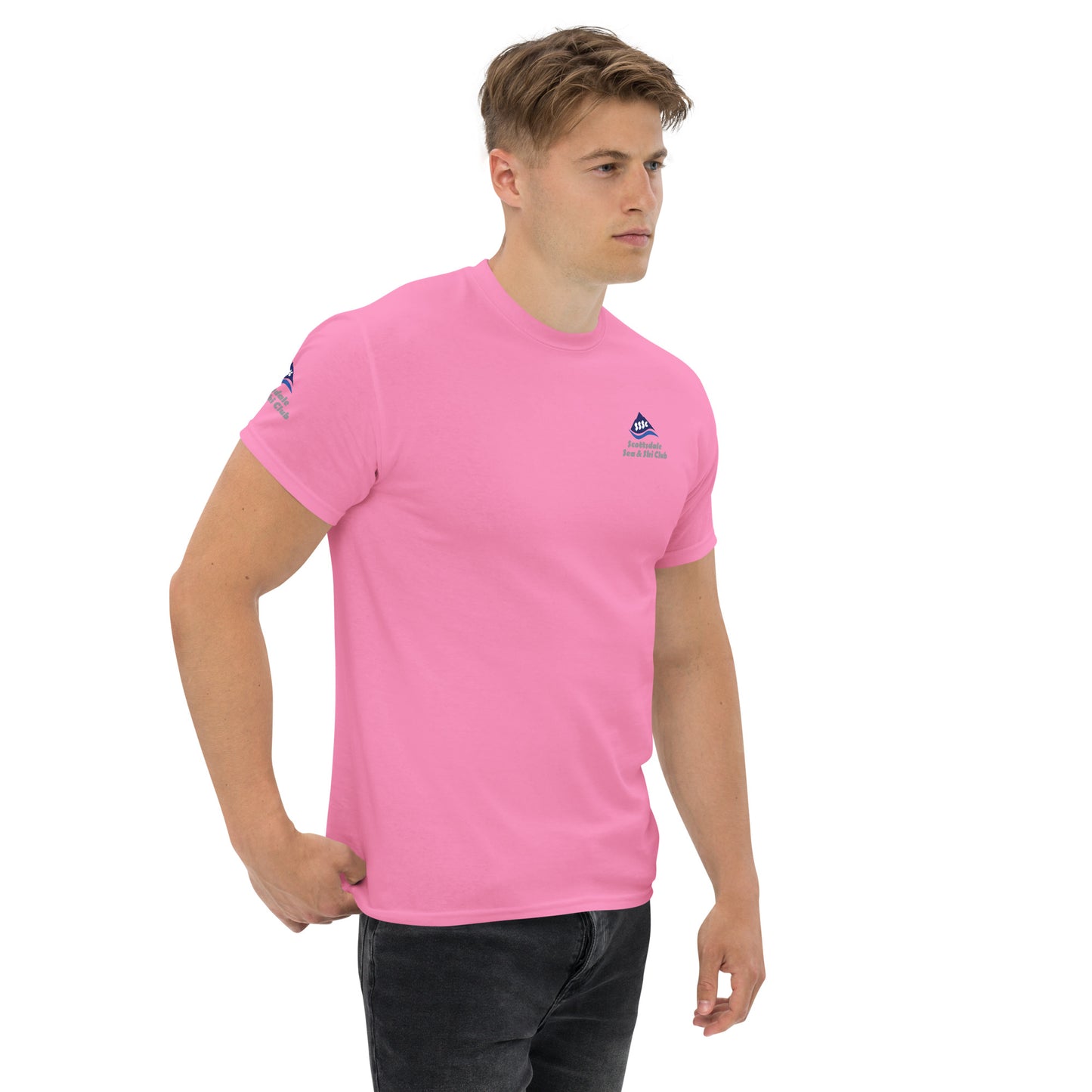 SSASC0125 - 01001 Unisex Classic Tee with Sleeve Logo