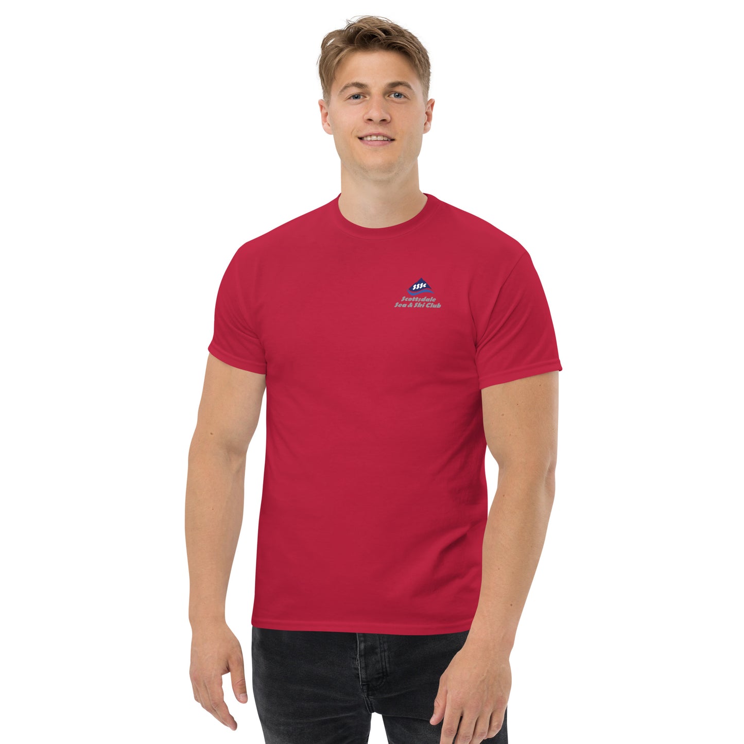 SSASC0125 - 01001 Unisex Classic Tee with Sleeve Logo