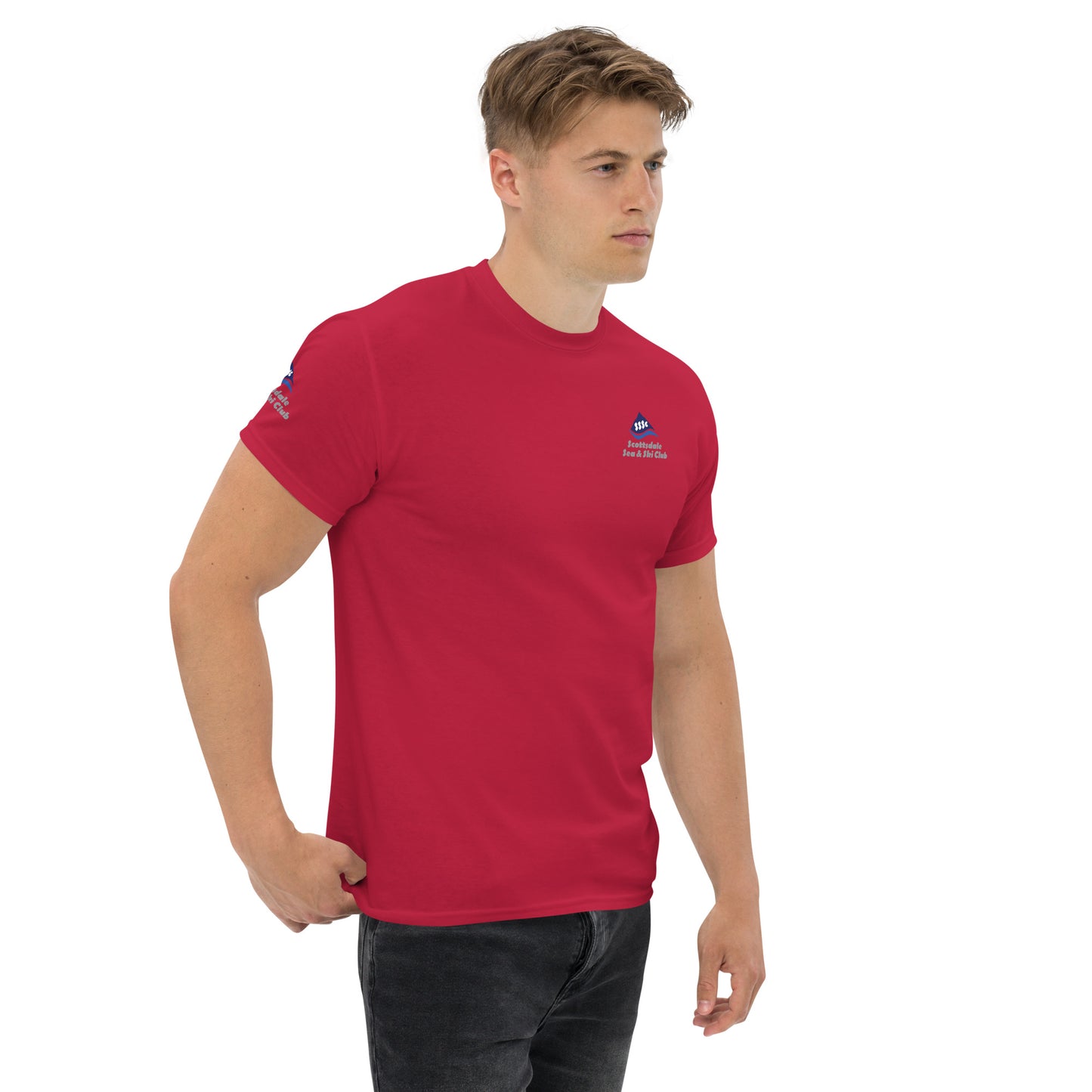 SSASC0125 - 01001 Unisex Classic Tee with Sleeve Logo