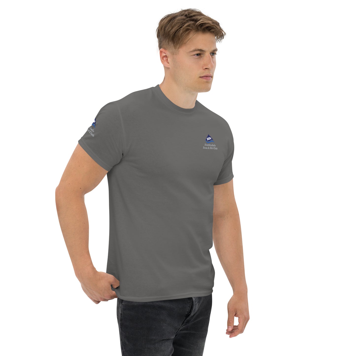 SSASC0125 - 01001 Unisex Classic Tee with Sleeve Logo