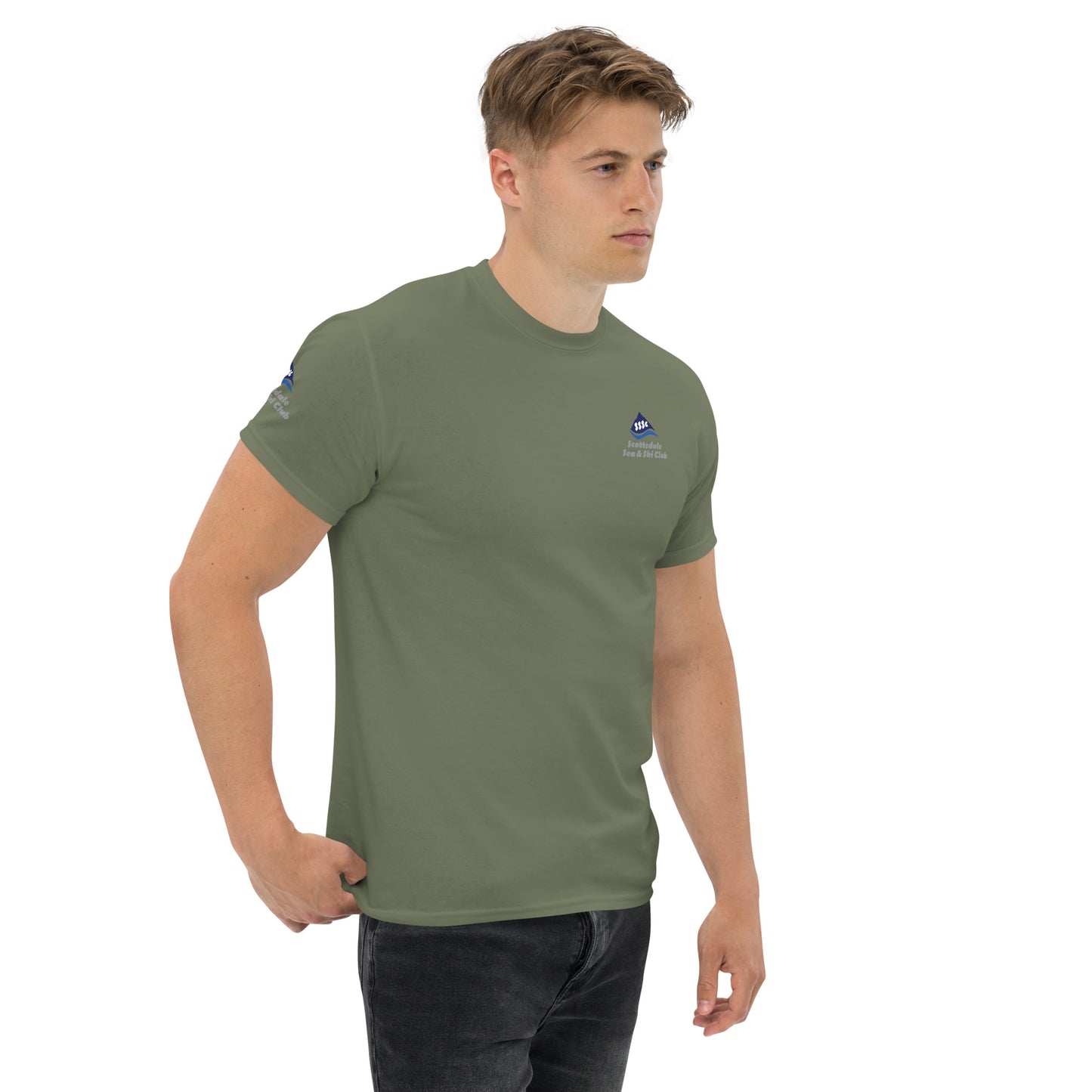 SSASC0125 - 01001 Unisex Classic Tee with Sleeve Logo