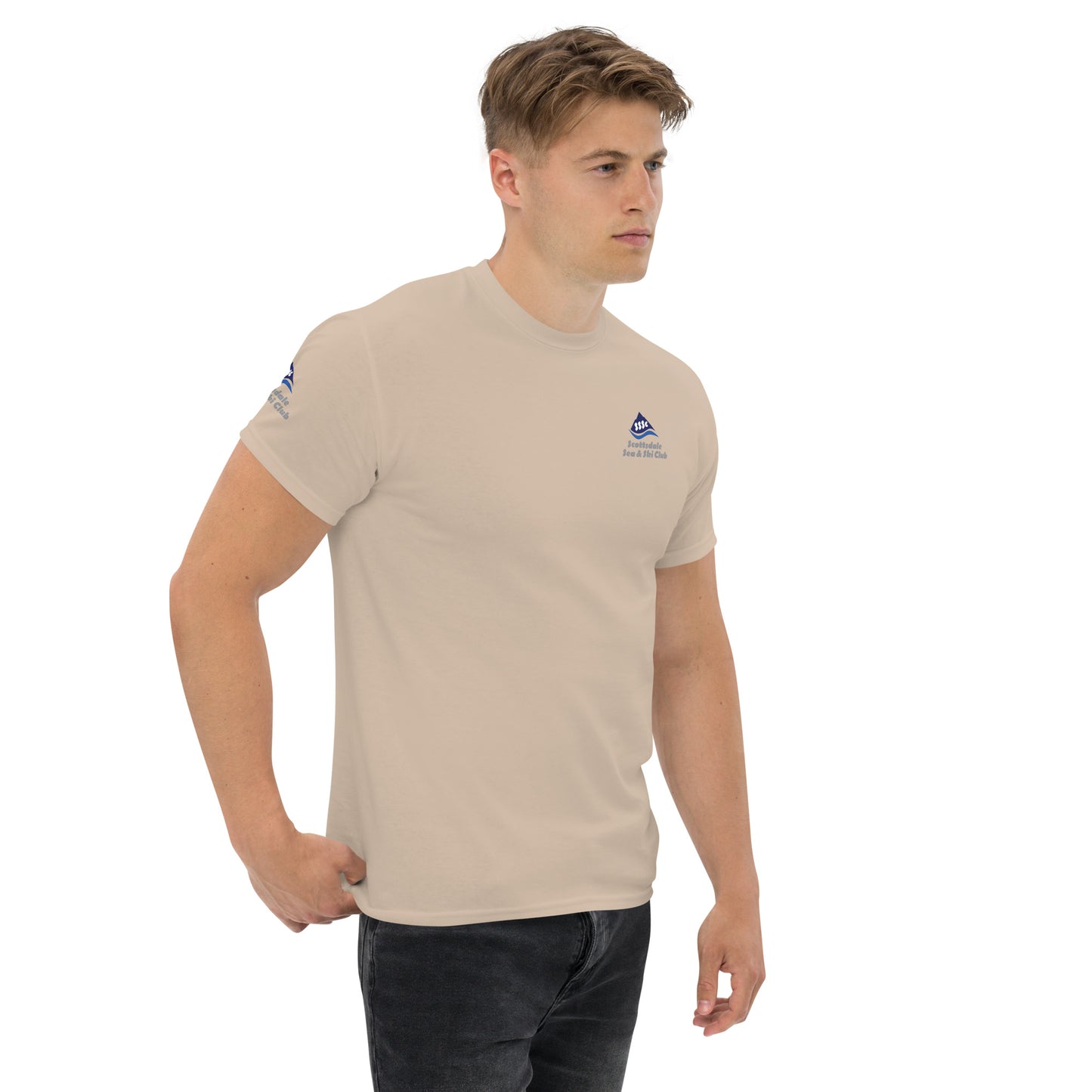 SSASC0125 - 01001 Unisex Classic Tee with Sleeve Logo