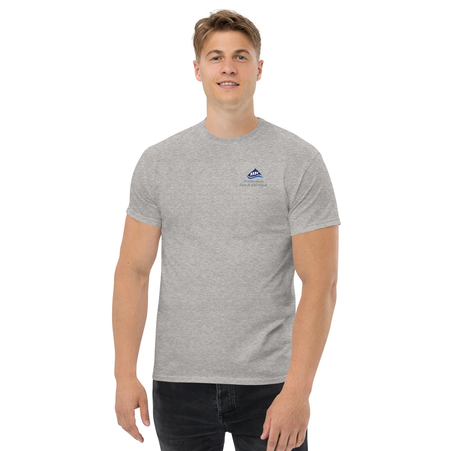 SSASC0125 - 01001 Unisex Classic Tee with Sleeve Logo