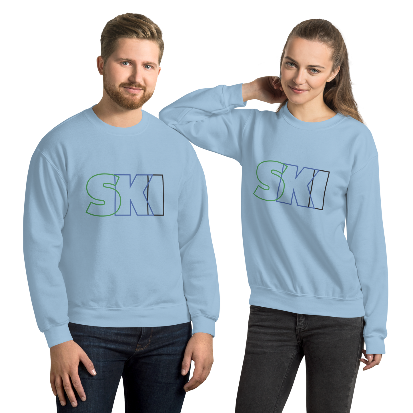 CS0052 - 01005 - SKI Outlined Unisex Sweatshirt