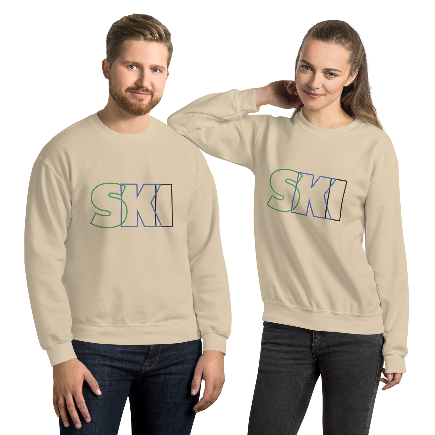 CS0052 - 01005 - SKI Outlined Unisex Sweatshirt