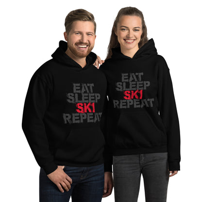 CS0048 - 01004 - Eat Sleep Ski Repeat Unisex Hoodie