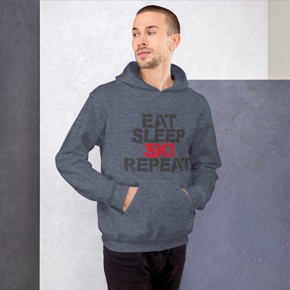 CS0048 - 01004 - Eat Sleep Ski Repeat Unisex Hoodie