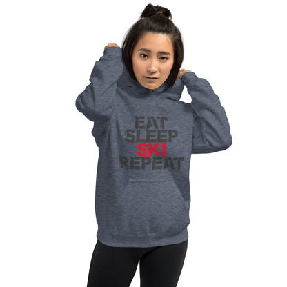 CS0048 - 01004 - Eat Sleep Ski Repeat Unisex Hoodie