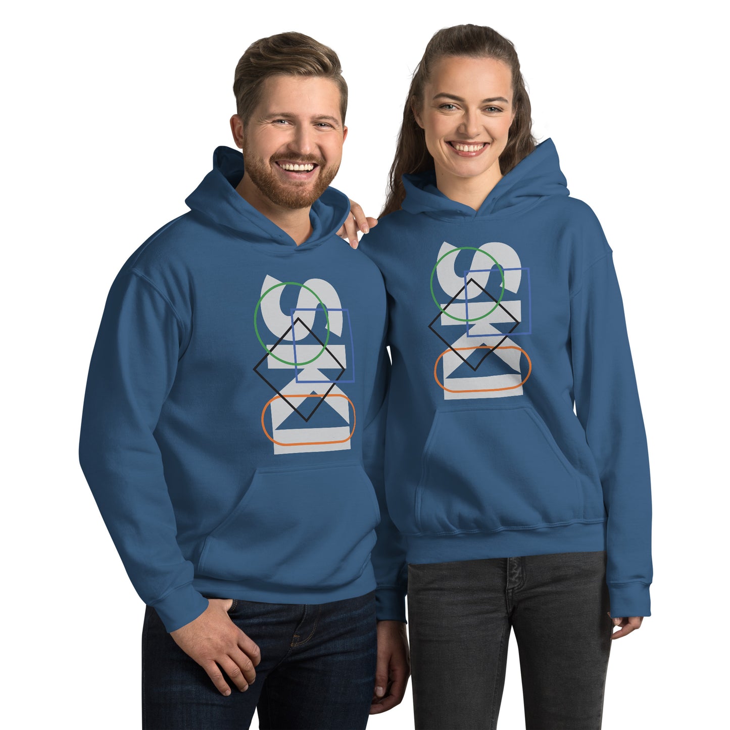 CS0044 - 01004 - SKI Icons Outlined Unisex Hoodie