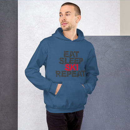 CS0048 - 01004 - Eat Sleep Ski Repeat Unisex Hoodie