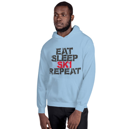 CS0048 - 01004 - Eat Sleep Ski Repeat Unisex Hoodie