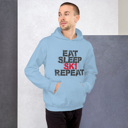 CS0048 - 01004 - Eat Sleep Ski Repeat Unisex Hoodie