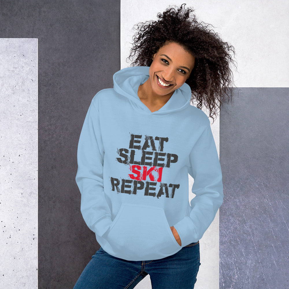 CS0048 - 01004 - Eat Sleep Ski Repeat Unisex Hoodie