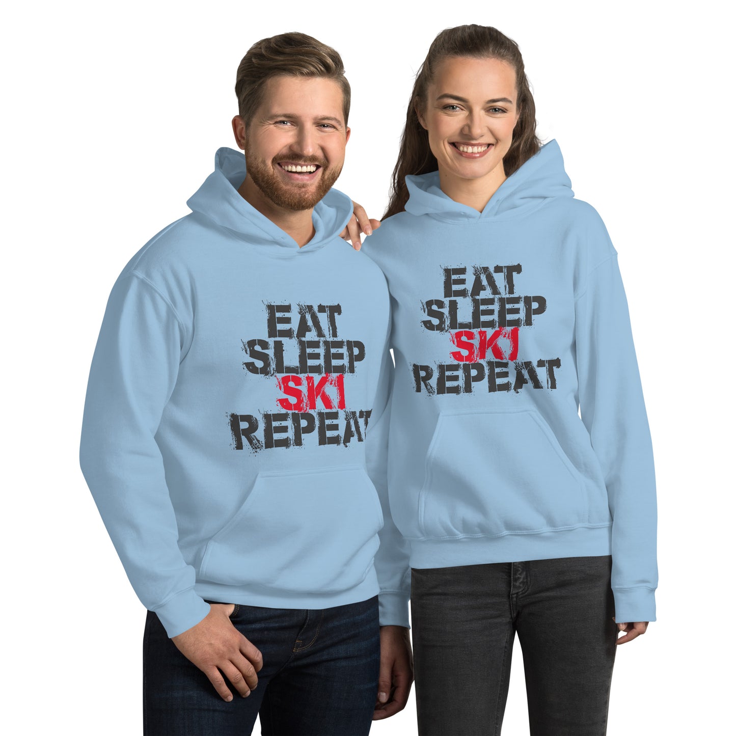 CS0048 - 01004 - Eat Sleep Ski Repeat Unisex Hoodie