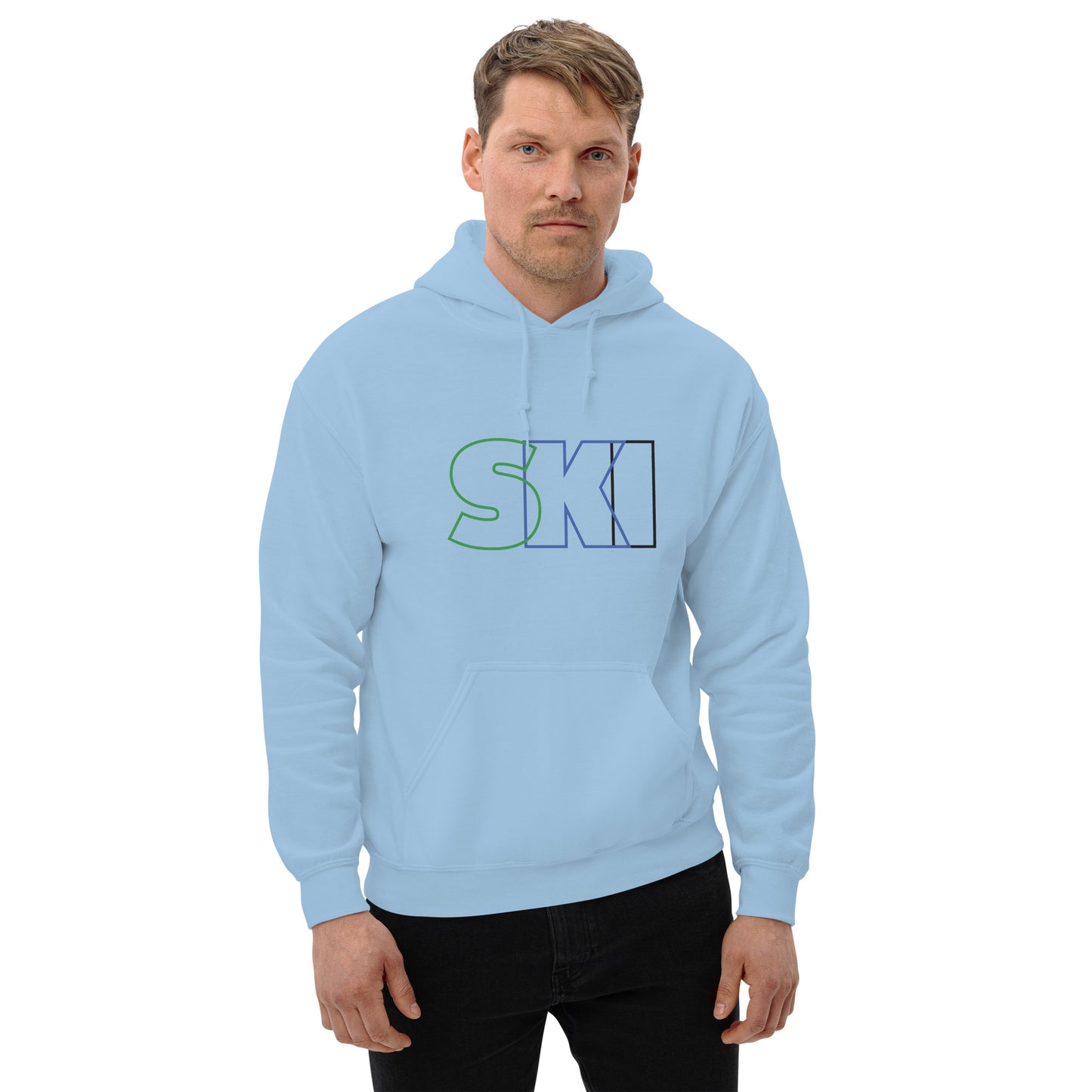 CS0052 - 01004 - SKI Outlined Unisex Hoodie