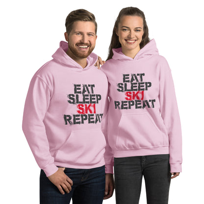 CS0048 - 01004 - Eat Sleep Ski Repeat Unisex Hoodie