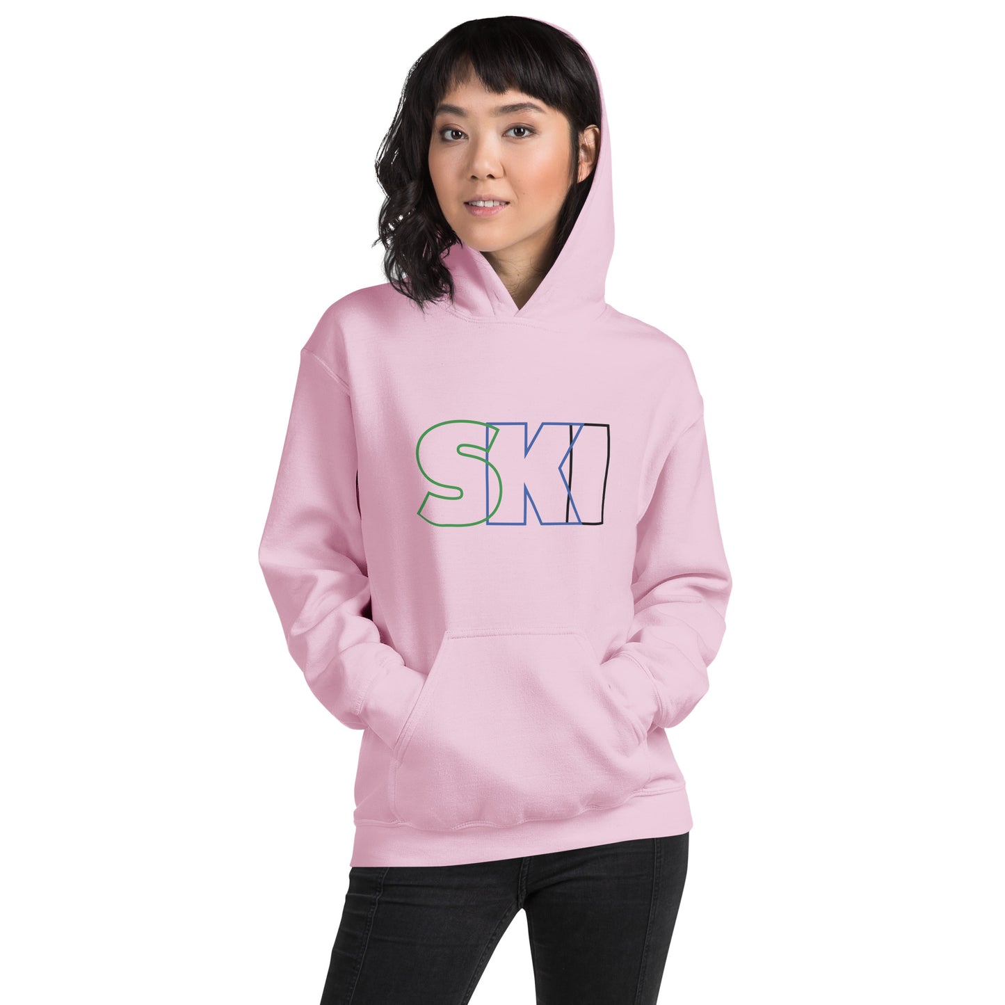 CS0052 - 01004 - SKI Outlined Unisex Hoodie