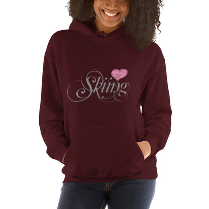 CS0047 - 02004 - Love Skiing/Women's Hoodie