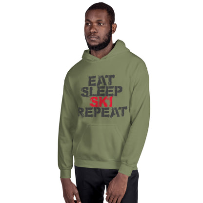 CS0048 - 01004 - Eat Sleep Ski Repeat Unisex Hoodie