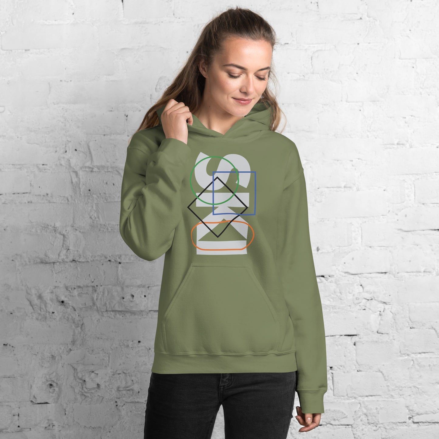 CS0044 - 01004 - SKI Icons Outlined Unisex Hoodie