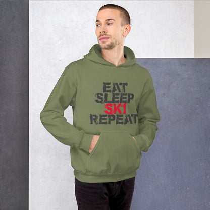 CS0048 - 01004 - Eat Sleep Ski Repeat Unisex Hoodie