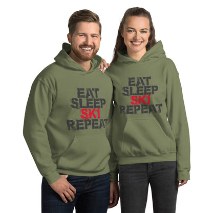 CS0048 - 01004 - Eat Sleep Ski Repeat Unisex Hoodie