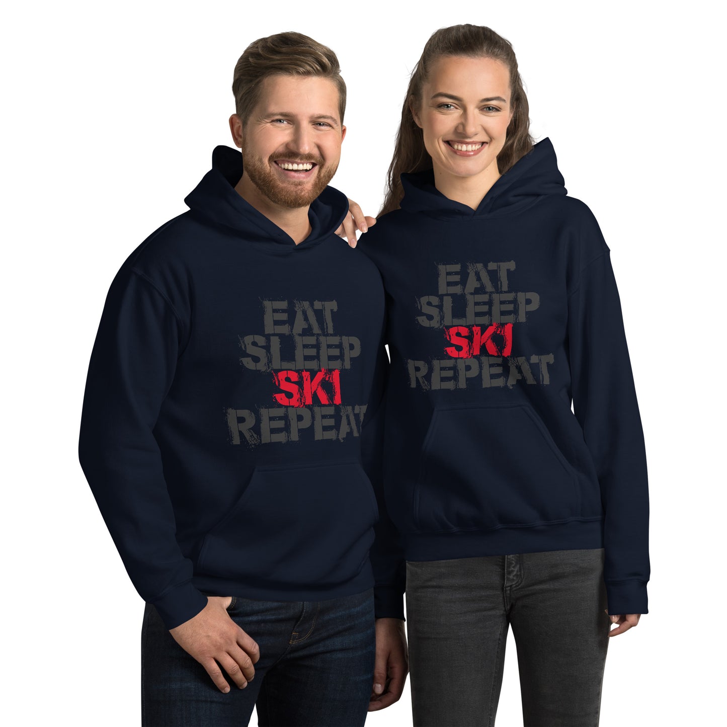 CS0048 - 01004 - Eat Sleep Ski Repeat Unisex Hoodie