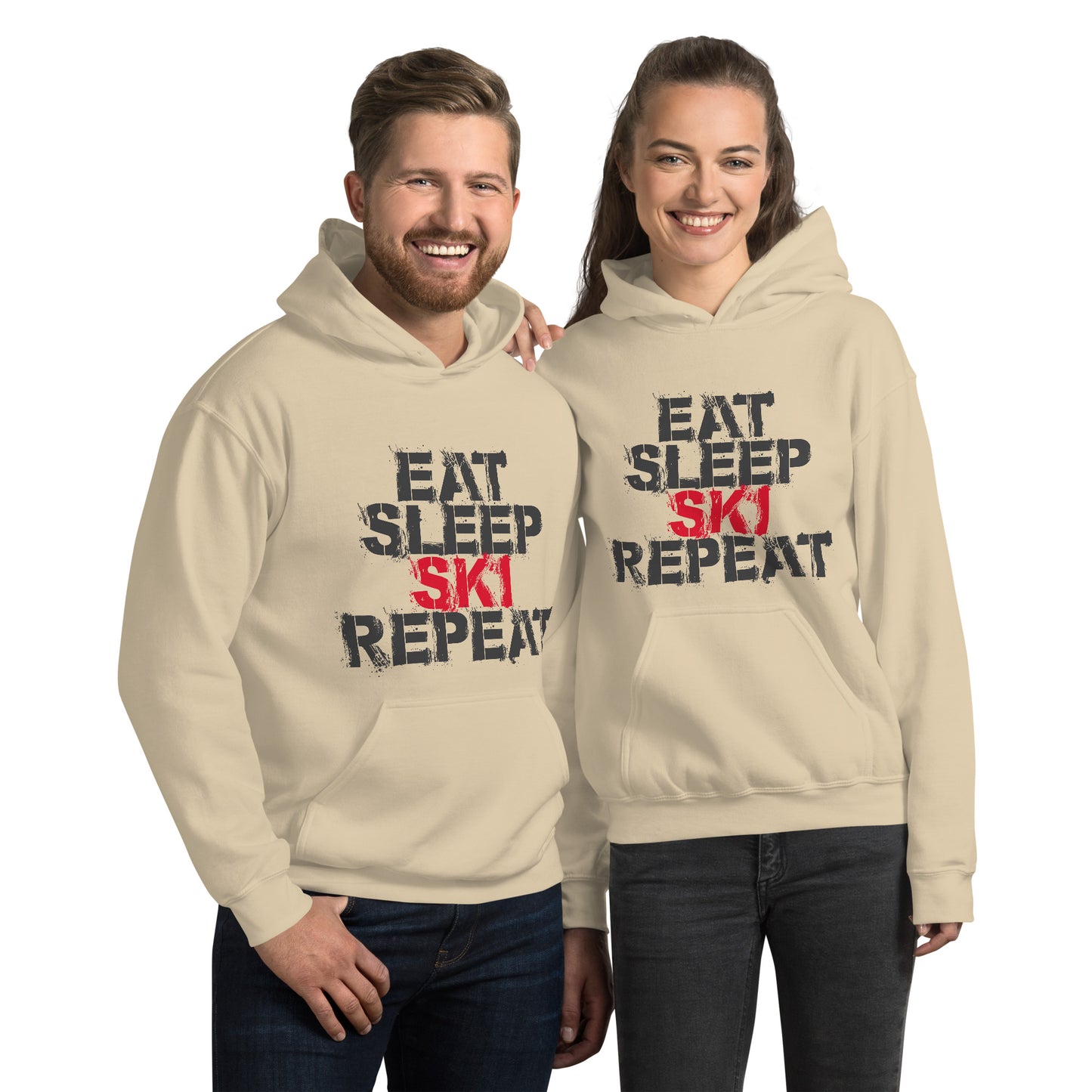 CS0048 - 01004 - Eat Sleep Ski Repeat Unisex Hoodie