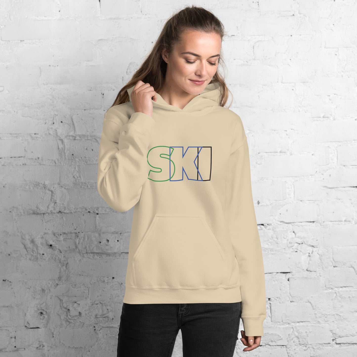 CS0052 - 01004 - SKI Outlined Unisex Hoodie