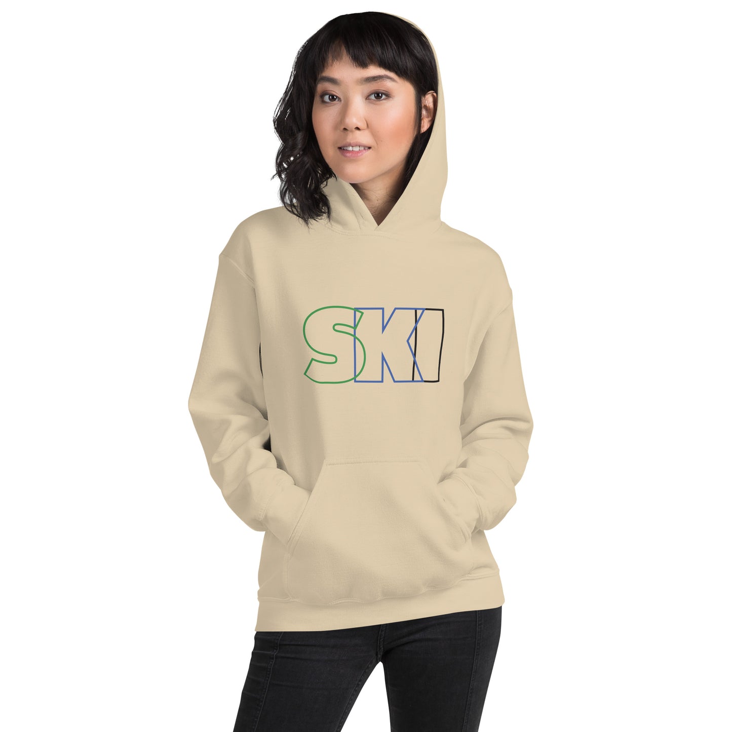 CS0052 - 01004 - SKI Outlined Unisex Hoodie