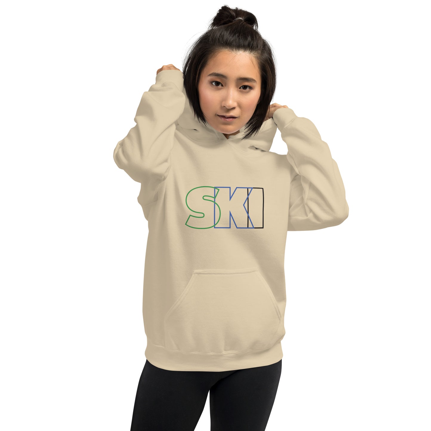 CS0052 - 01004 - SKI Outlined Unisex Hoodie