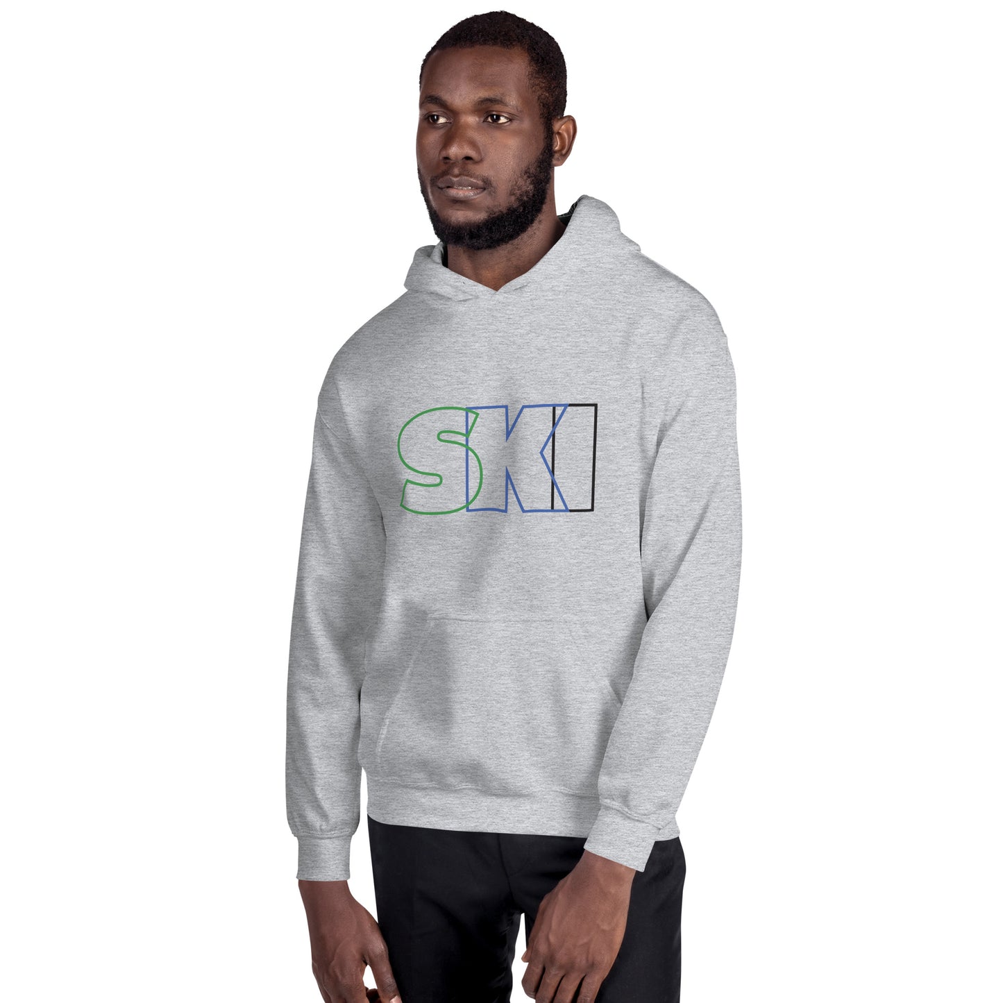 CS0052 - 01004 - SKI Outlined Unisex Hoodie