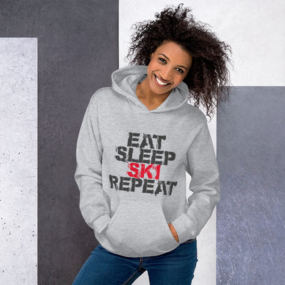 CS0048 - 01004 - Eat Sleep Ski Repeat Unisex Hoodie