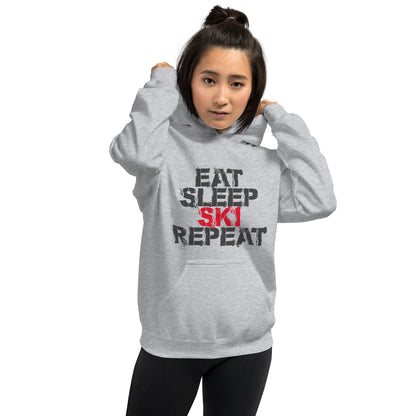 CS0048 - 01004 - Eat Sleep Ski Repeat Unisex Hoodie