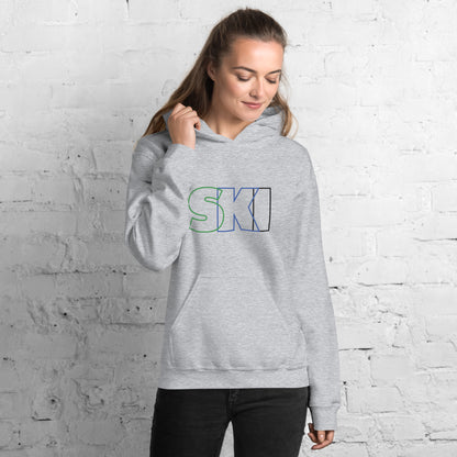 CS0052 - 01004 - SKI Outlined Unisex Hoodie