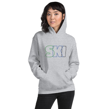 CS0052 - 01004 - SKI Outlined Unisex Hoodie