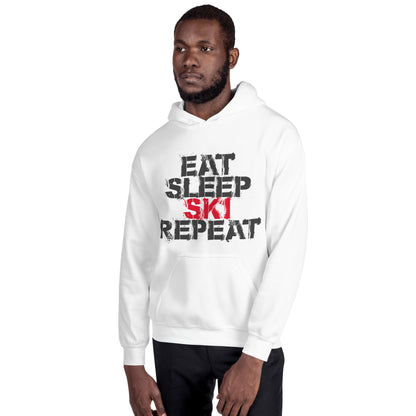 CS0048 - 01004 - Eat Sleep Ski Repeat Unisex Hoodie