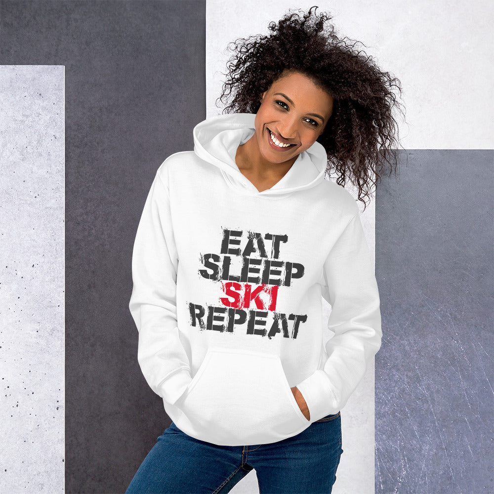 CS0048 - 01004 - Eat Sleep Ski Repeat Unisex Hoodie