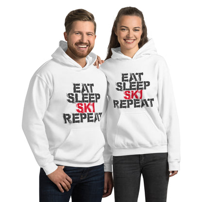 CS0048 - 01004 - Eat Sleep Ski Repeat Unisex Hoodie