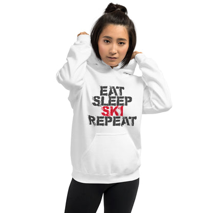 CS0048 - 01004 - Eat Sleep Ski Repeat Unisex Hoodie