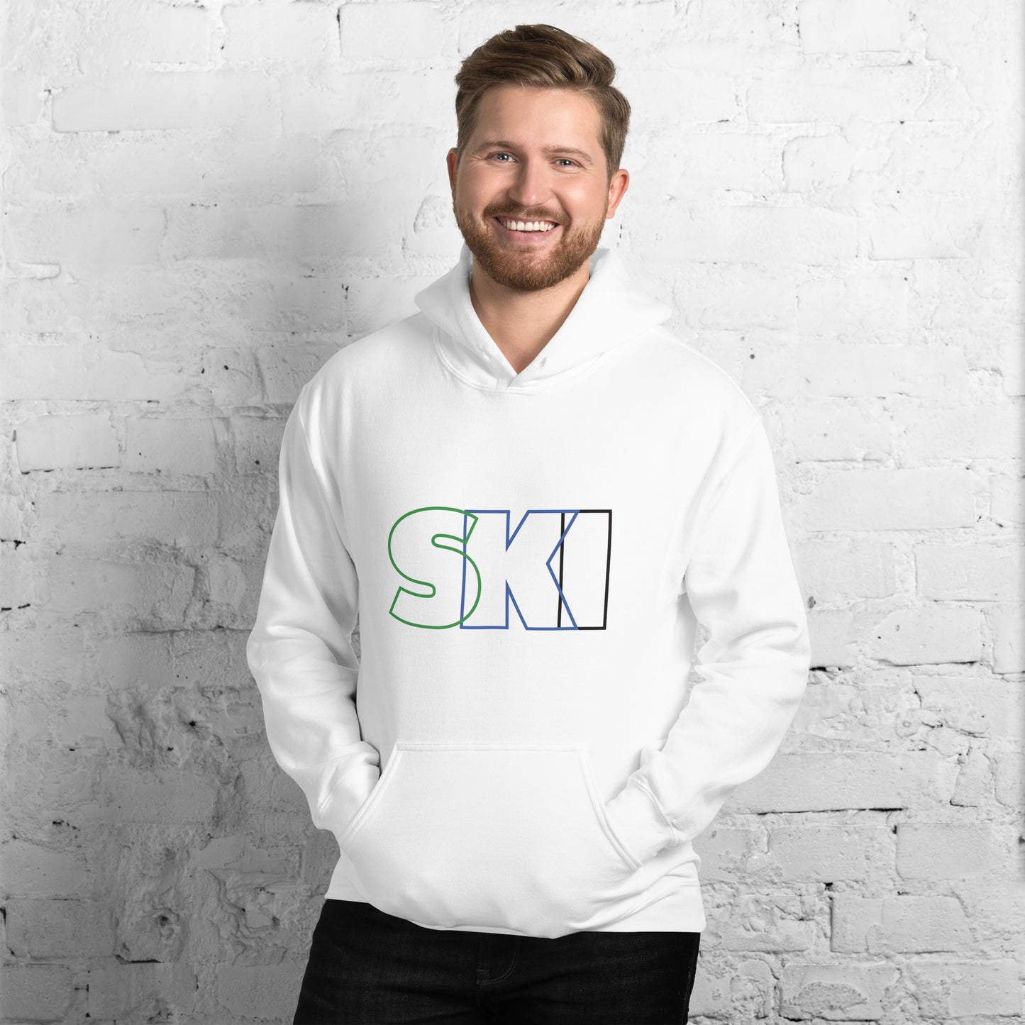 CS0052 - 01004 - SKI Outlined Unisex Hoodie