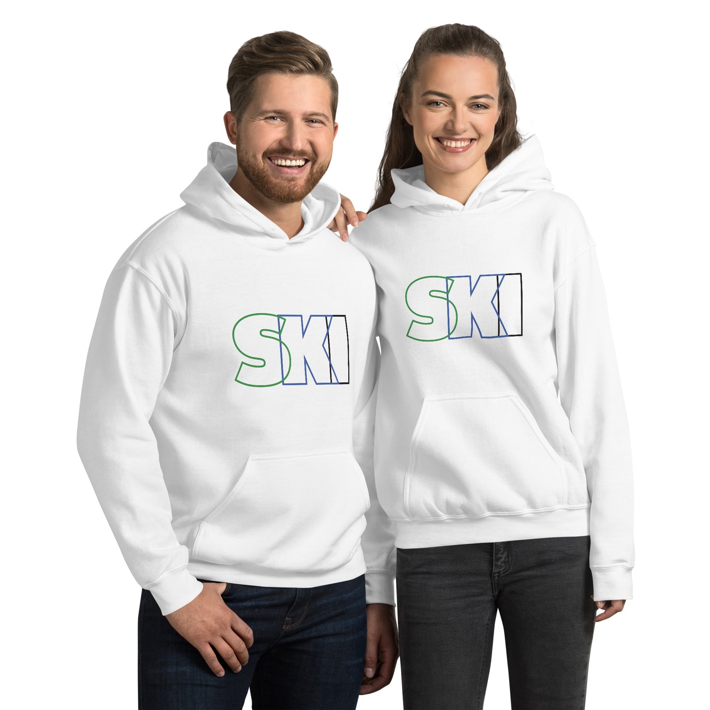 CS0052 - 01004 - SKI Outlined Unisex Hoodie