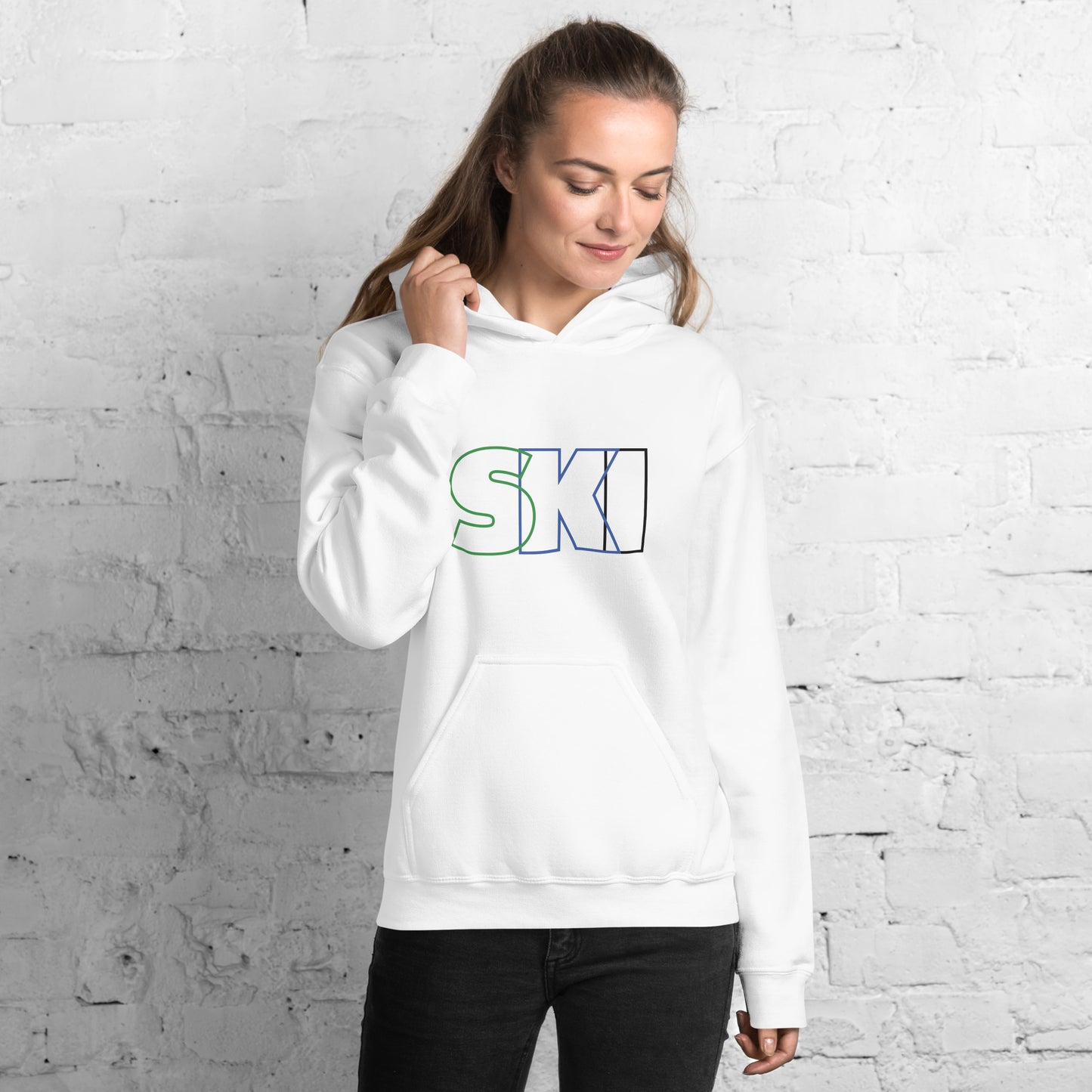 CS0052 - 01004 - SKI Outlined Unisex Hoodie