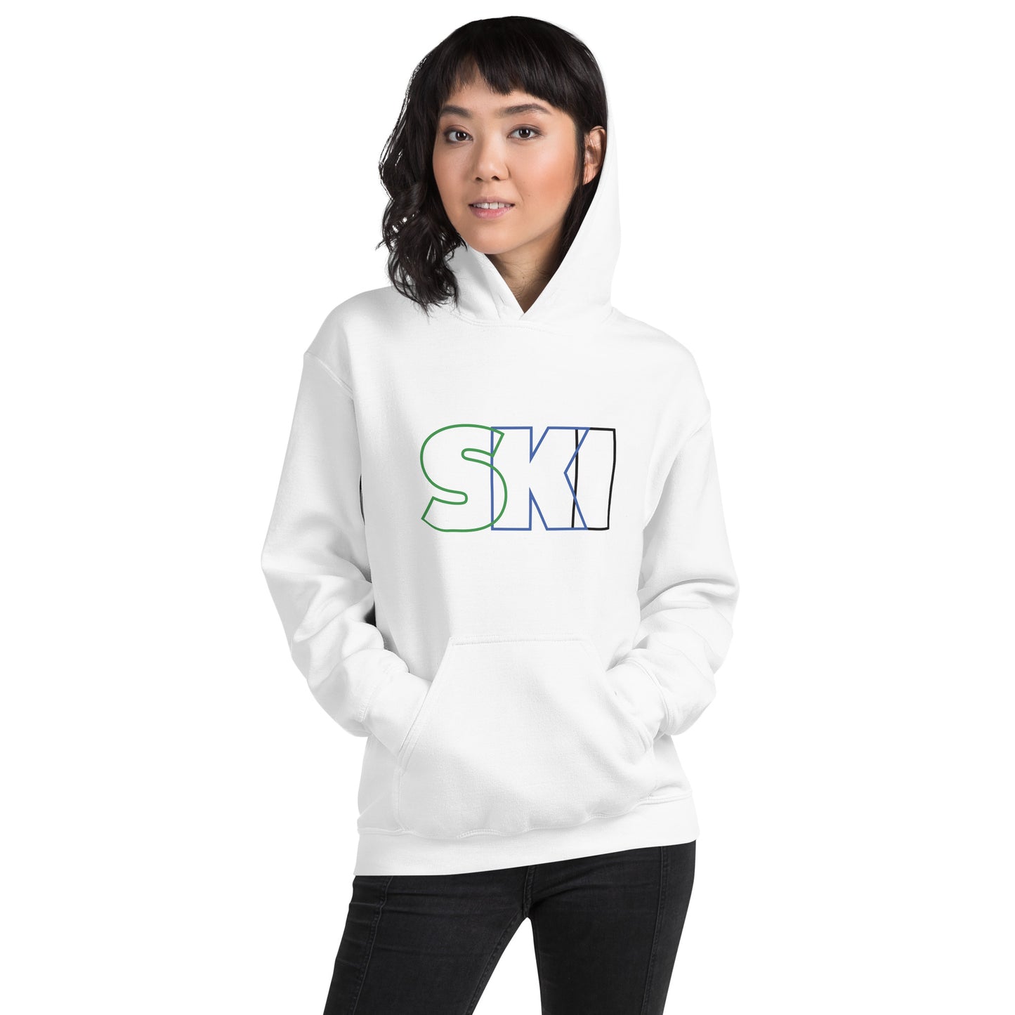 CS0052 - 01004 - SKI Outlined Unisex Hoodie