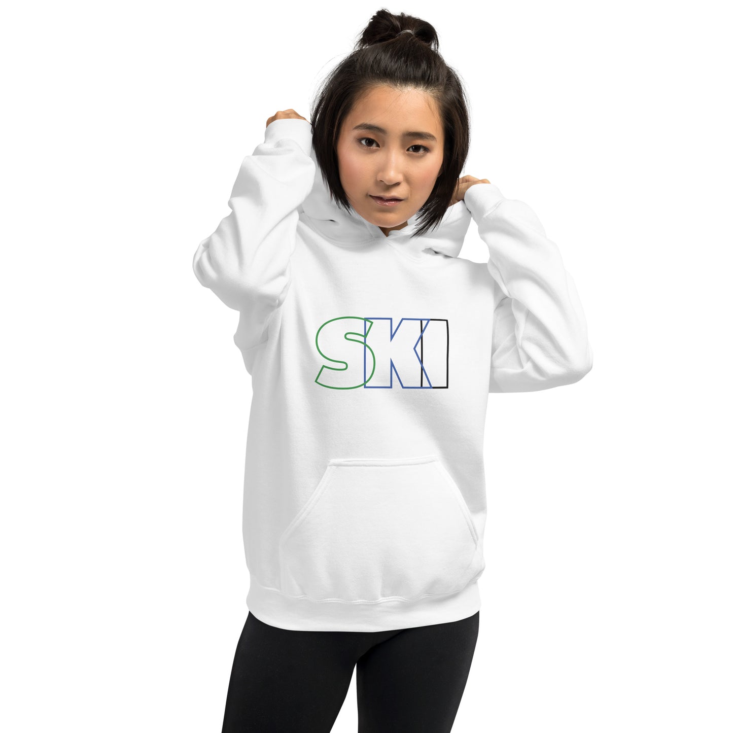 CS0052 - 01004 - SKI Outlined Unisex Hoodie