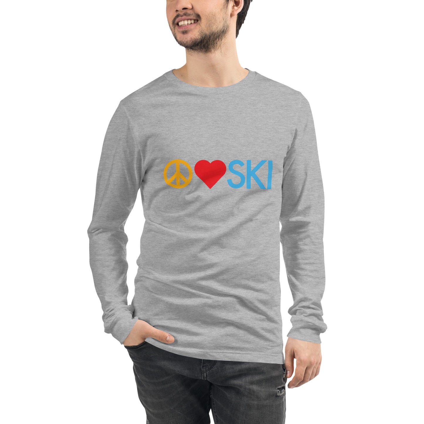 CS0026 - 02001 - Peace | Love | SKI Unisex Long Sleeve Tee