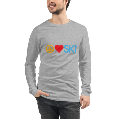 CS0026 - 02001 - Peace | Love | SKI Unisex Long Sleeve Tee