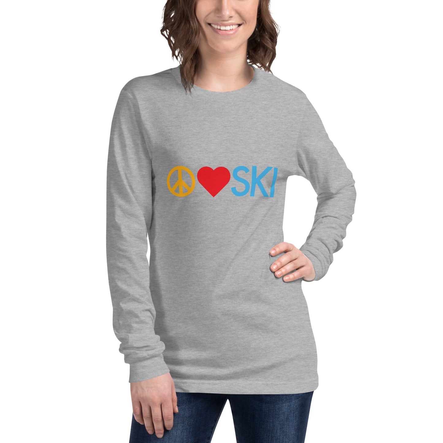 CS0026 - 02001 - Peace | Love | SKI Unisex Long Sleeve Tee