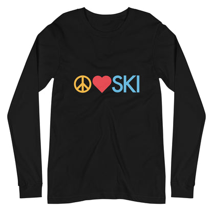 CS0026 - 02001 - Peace | Love | SKI Unisex Long Sleeve Tee